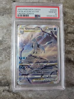 PSA 10 Pokemon Glaceon VSTAR 2023 Crown Zenith Galarian Gallery GG40/GG70
