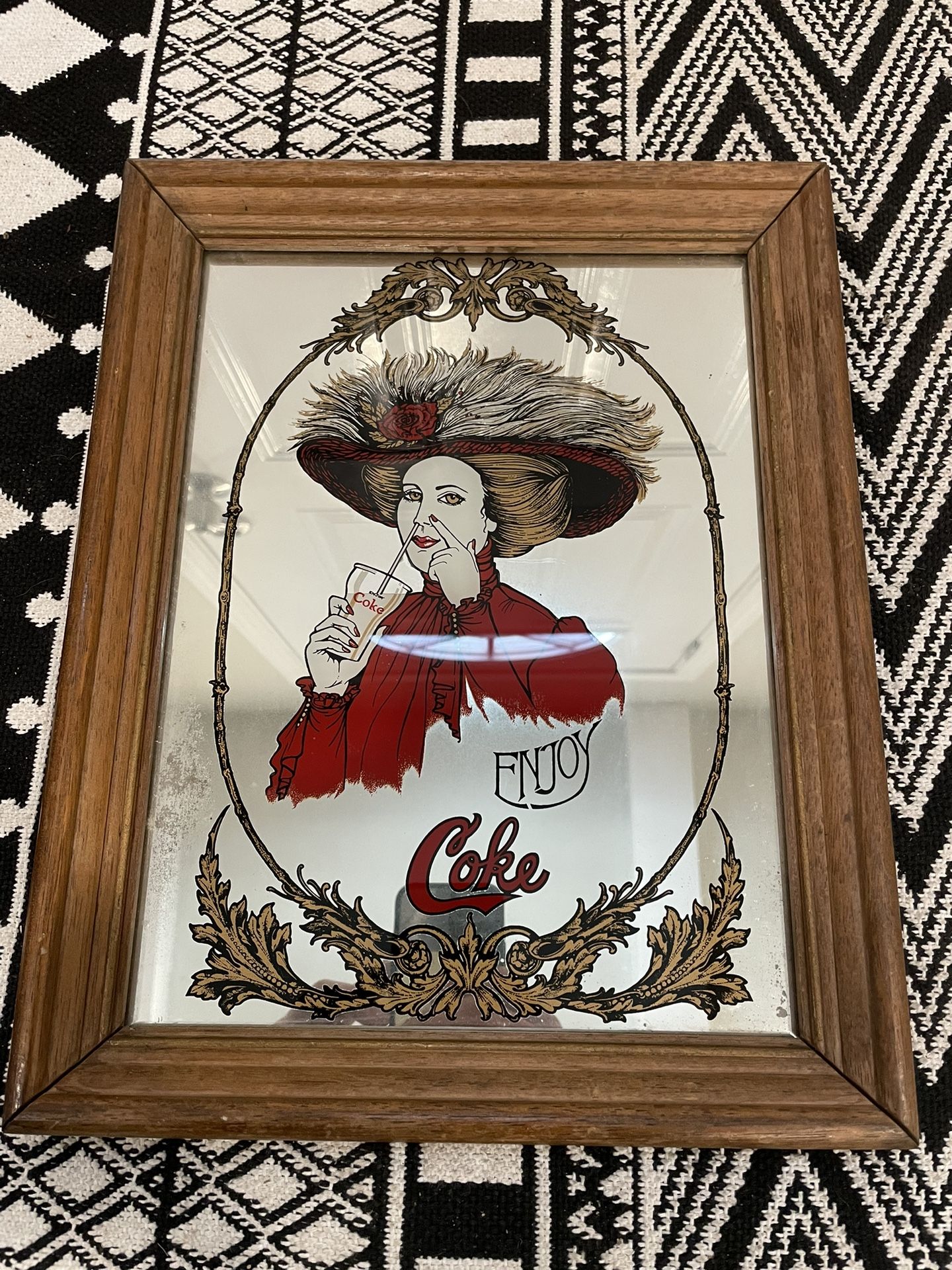 Vintage Rare Coca-cola Mirror “Enjoy Coke”