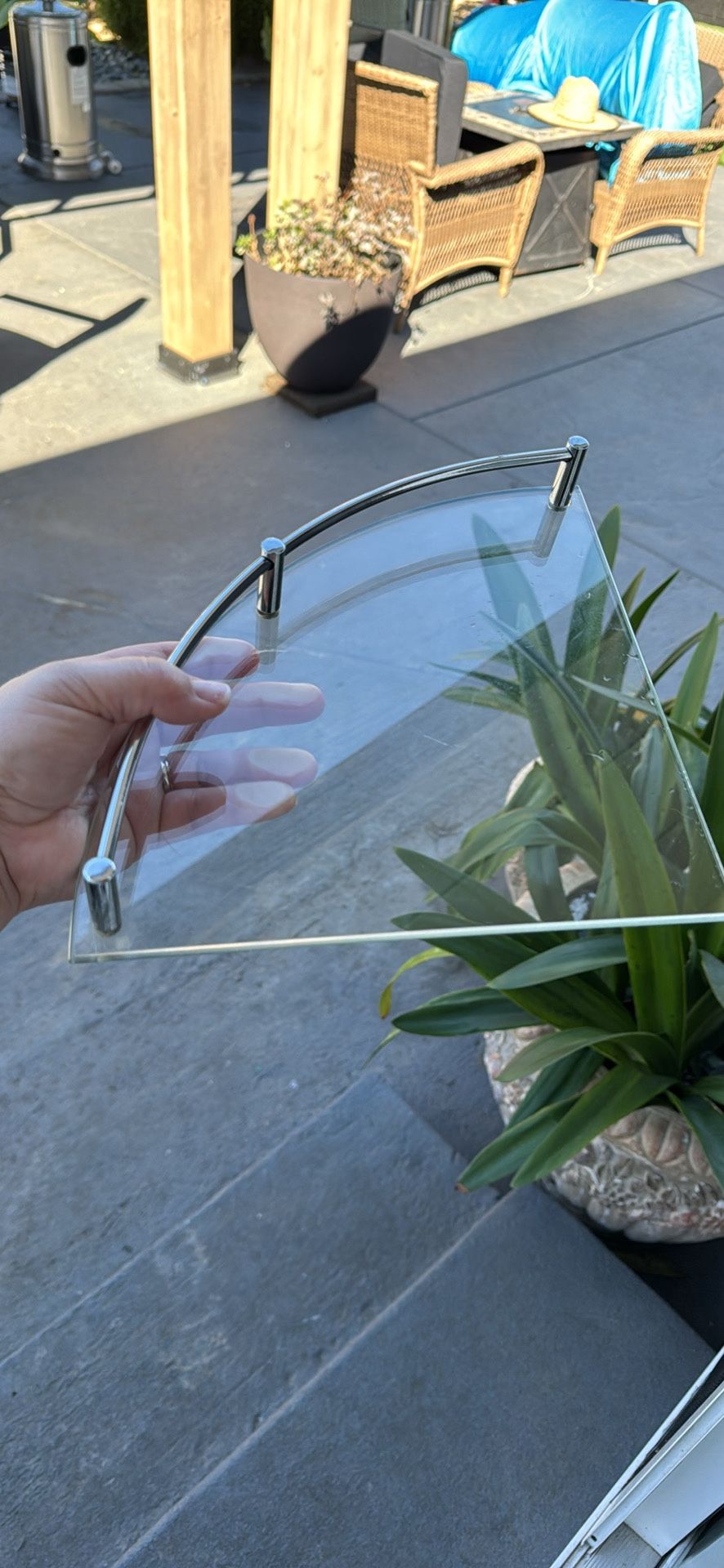 Glass Corner Shelves