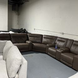SECTIONAL COUCH SOFA LEATHER 