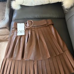 Zara Pleaded Skirt New 