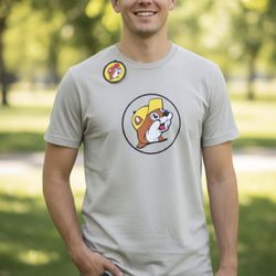 Buc-ees Graphic Mascot Cotton Blend T-Shirt Soft Neutral Unisex size Large