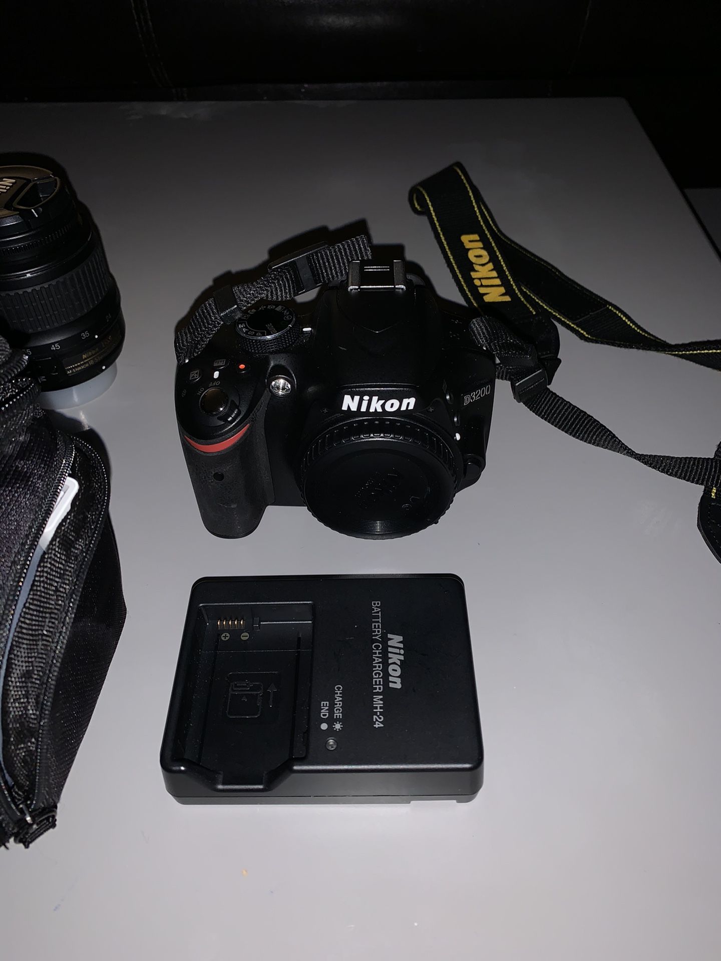 Nikon D3200 w/ 18-55mm Lens, Bag, Rechargeable Battery, USB Cable, SD Card