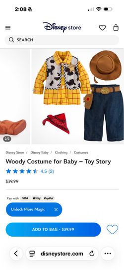 Disney brand Woody Costume
