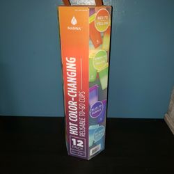 12 Pack Hot Color Changing Reausable To-Go Cups