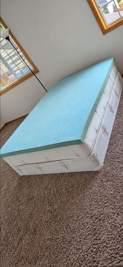 Full American Bedding Firm Innerspring Mattress, Boxspring and Gel Topper