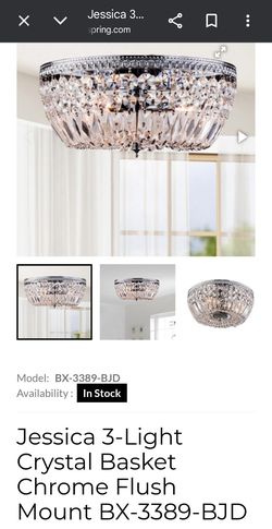 Chrome basket flushmount