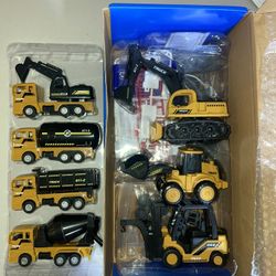 7 Pack Construction Trucks Set 