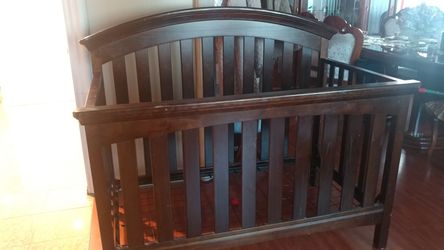 Brown crib