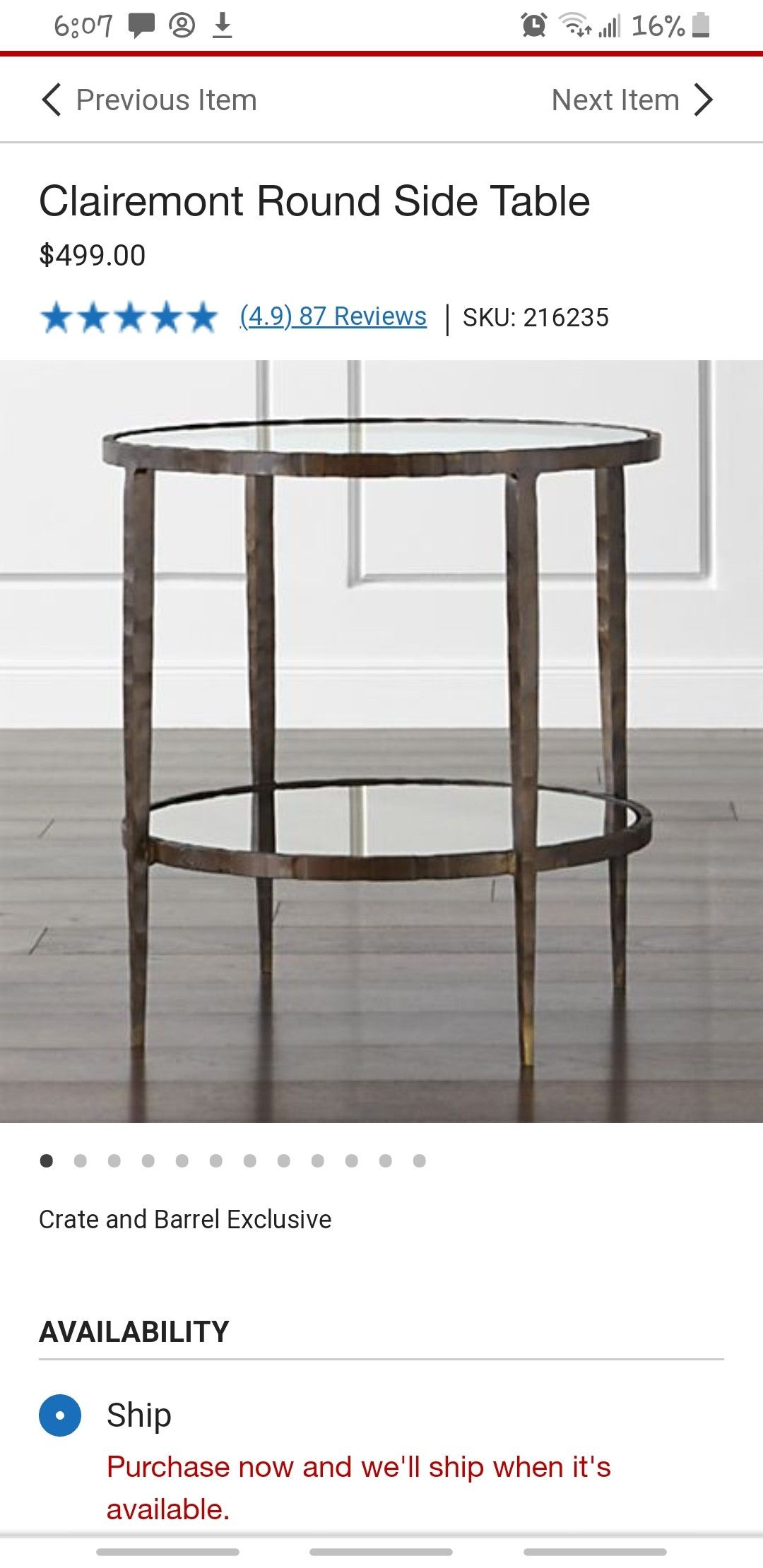 End tables silver 2 available