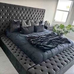 Tufted Bed Frame, Custom Made Available,