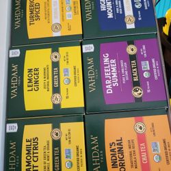 VAHDAM, Wellness Teas Starter Kit- Fathers Day Tea Gift Sets (6 Flavors, 15 Tea Bags Each) Variety Sampler Pack - Green Tea, Chai Tea, Black Tea,Oolon