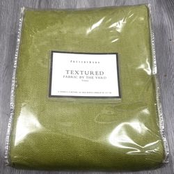 NWT Pottery Barn Textured Fabric by the Yard Tissu 5 Yds 100% Linen Olive Green 54” Width Machine Washable #Discontinued #quietluxury #potterybarn #li