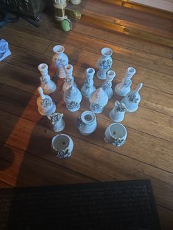 A 16 piece porcelain hand painted, set