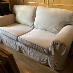 Oat Slip Cover Loveseat-like New