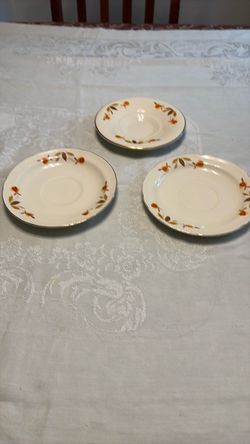 Hall Leaf Coffee Cup Saucers