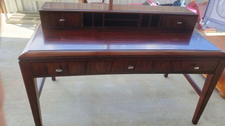 Dark wood desk