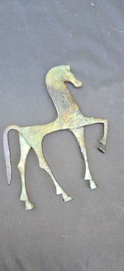 Greek Horse Statue in Bronze (Small Sculpture)