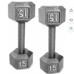 Pair Of 15 Pound Dumbbells 