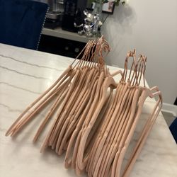 Set Of 29 Pink Hangers