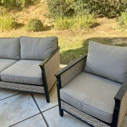 PATIO FURNITURE WICKER/METAL