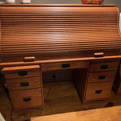 Oak Roll top Desk
