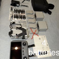 DJI Mini 4 Pro Smart Controller and 4 Batteries 