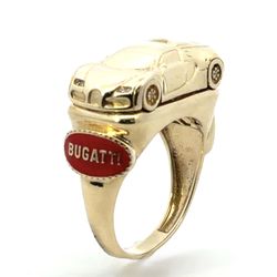 Men’s 10k Yellow Gold Bugatti Car Ring Size 12 GP3125390