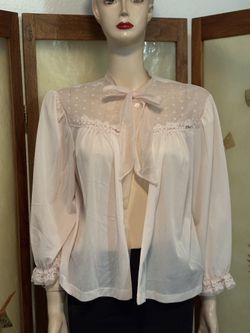 This Is A Sheer Pink Vintage Bed Jacket