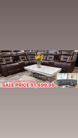 Reclining sectional set
