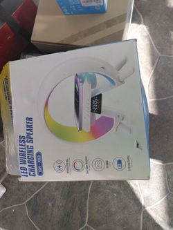 Led wireless charging speaker