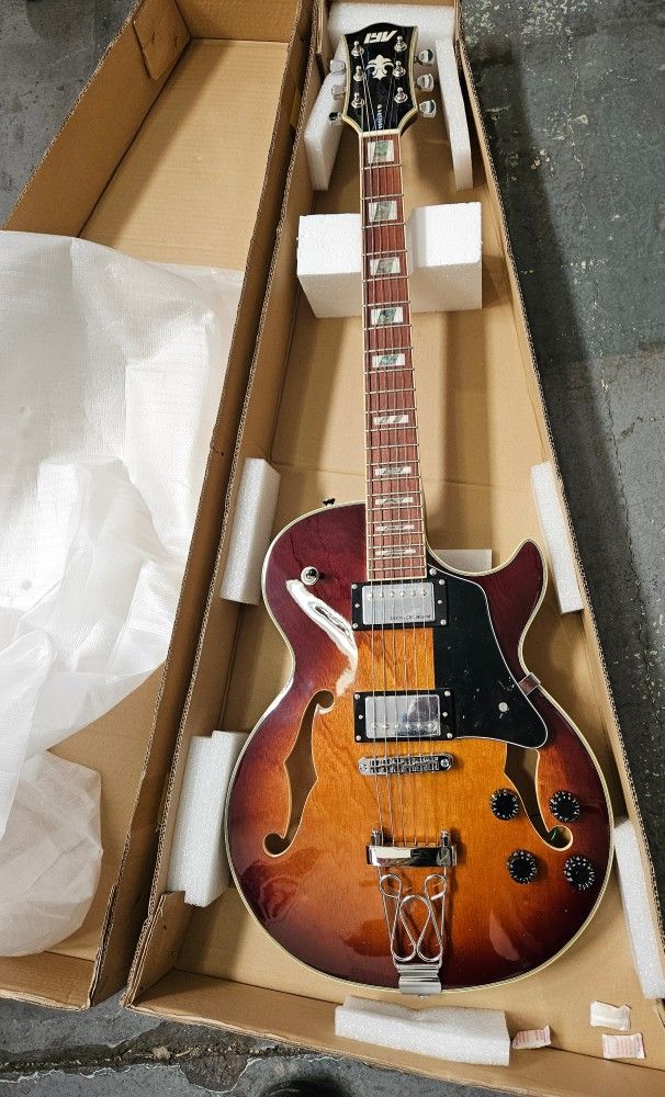 IYV IJZ-300 TSB Semi Hollow Body Acoustic Electric Guitar