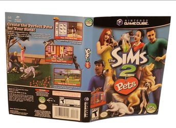 [ARTWORK ONLY] Sims 2: Pets T-Teen (Nintendo GameCube, 2006) (NO GAME/ NO CASE). This is the retail case artwork for The Sims 2: Pets for the Nintendo