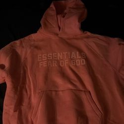 Essentials Fear Of God Hoodie - Coral Size S