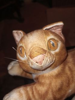 Orange stuffed animal cat