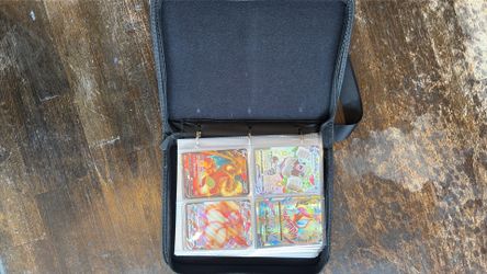 Partly filled Pokémon binder