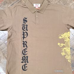 Supreme SS26’ week 6 Size M Brown Supreme®/The Great China Wall Dragon Polo