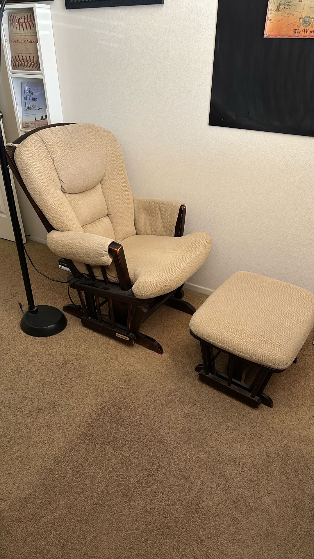 Glider Rocker Chair W/ Glider Ottoman