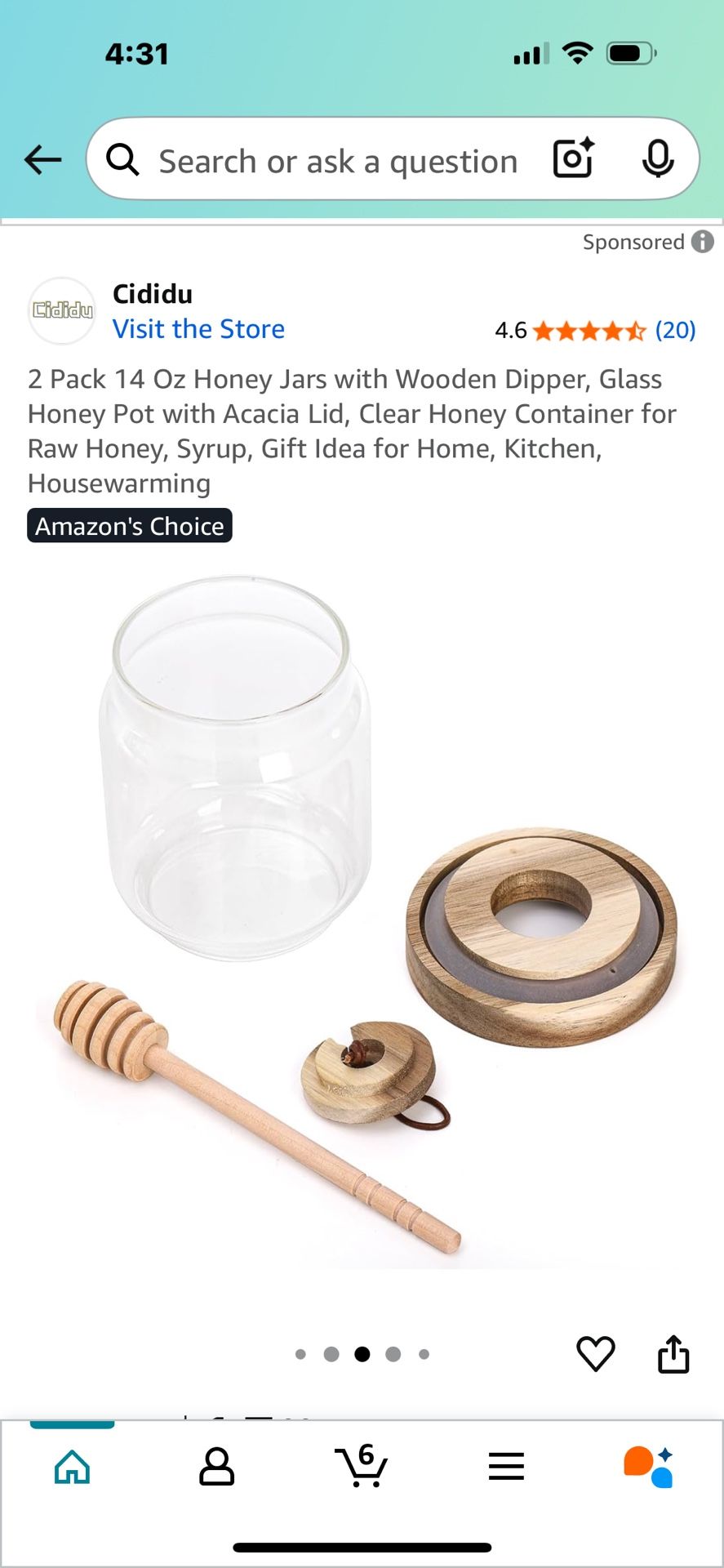 Cididu Glass Honey Jars