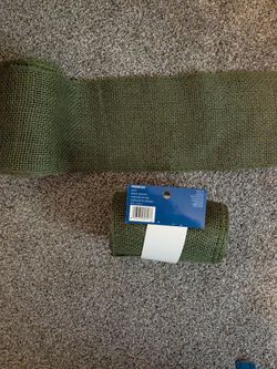 Green burlap, 6 in by 20ft roll, 9+ rolls