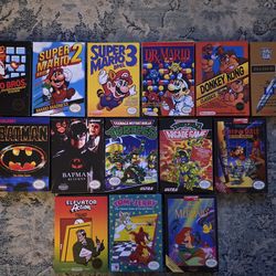 Lot of 20 Replacement Boxes, 14 Nes, 6 Genesis. *Read The Description*