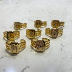 Initial Letter Rings Brand New