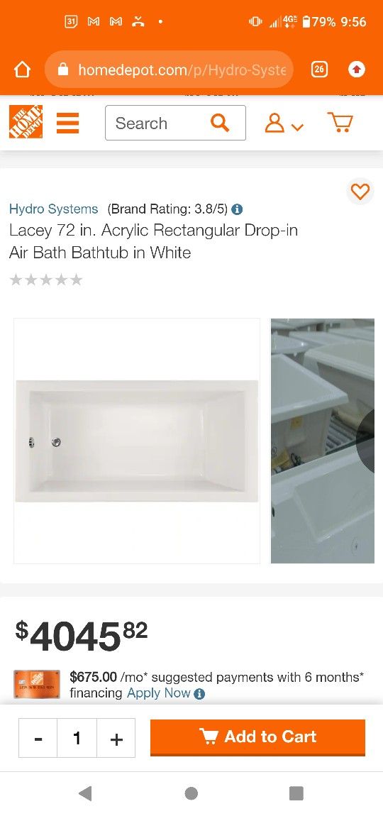 Whirlpool Jacuzzi Hydro Systems Jet Tub