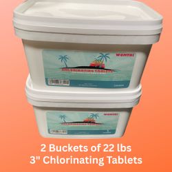 22 lbs of 3-inch Swimming Pool Chlorinating Tablets (2 Buckets)