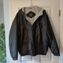 Like New Men's Hooded Quilt Lined  Jacket