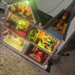 Finished Coraline Lego Set With Lights!