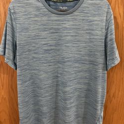 Tek Gear Men's shirt Dry Tek LightBlue Sport Active Large short Sleeve Polyester