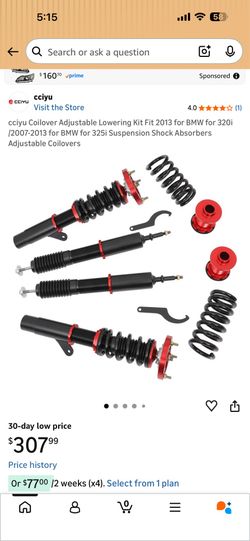 New cciyu Adjustable Coilover Lowering Kit for BMW and 320i 325i (07-13)