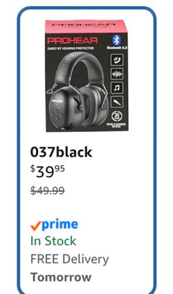 PROHEAR 037 Bluetooth 6.0 Hearing Protection Headphones