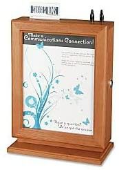 Safco Cherry Wood Customizable Suggestion Box Great For Business And Schools NEW Mountable Includes Suggestion Pad Keys Mounting Hardware Instructions